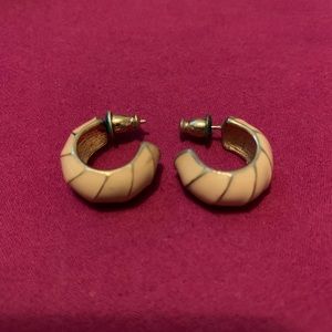 Vintage Monet Tan Earrings